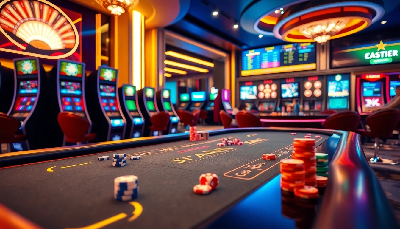 Exciting Tài Xỉu MD5 game experience with vibrant chips and dynamic gameplay in a luxurious casino.