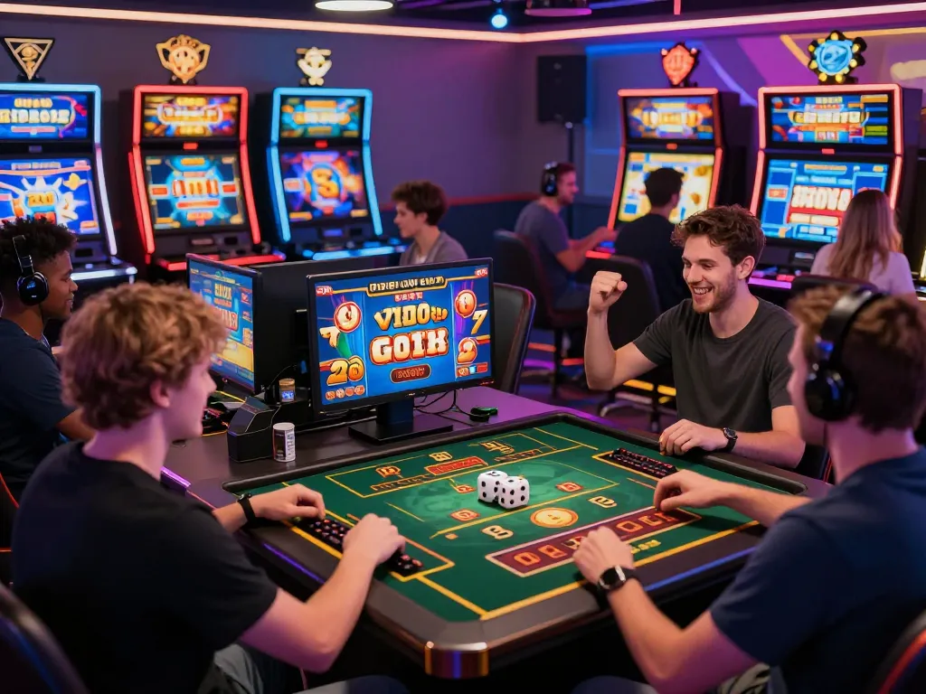 Players enjoying a thrilling gaming experience at BL555's online platform, showcasing excitement and engagement.