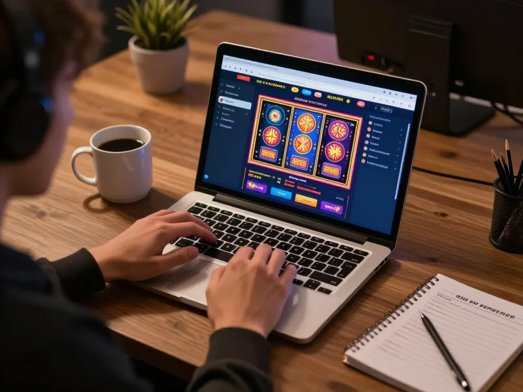 Experience dynamic online gameplay with ALO8 PRO's casino interface in a cozy home setup
