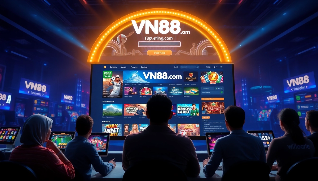 VN88.com user engaging with online betting options in a vibrant and professional interface.