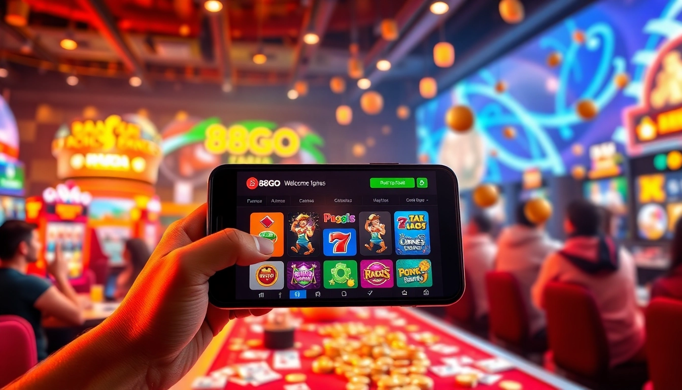 88GO dynamic gaming interface showcasing vibrant colors for an exciting user experience.