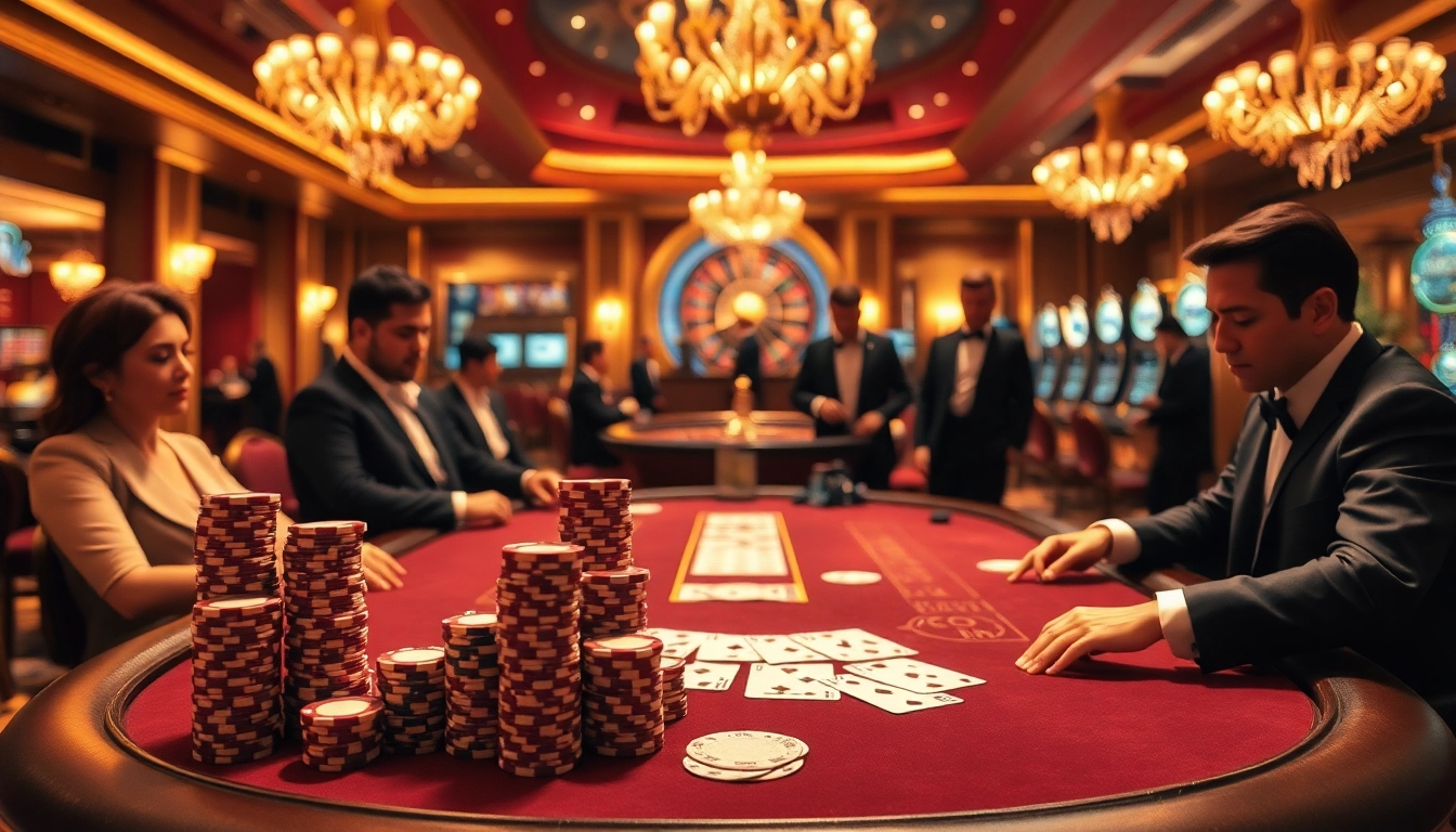 Engage in thrilling gambling actions at trang chủ 98win featuring luxurious casino tables and high-stakes poker.