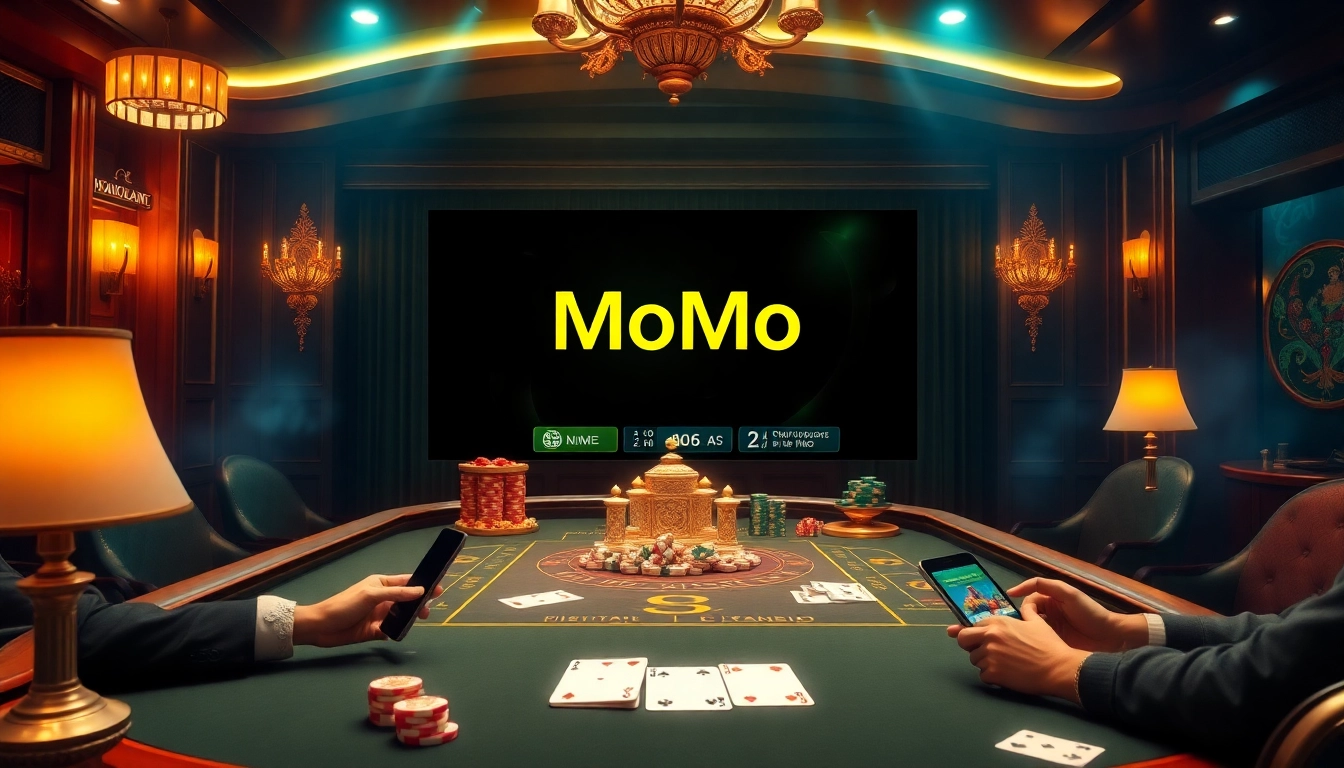 Engaging online gambling scene featuring đổi thưởng qua ví MoMo with casino elements.