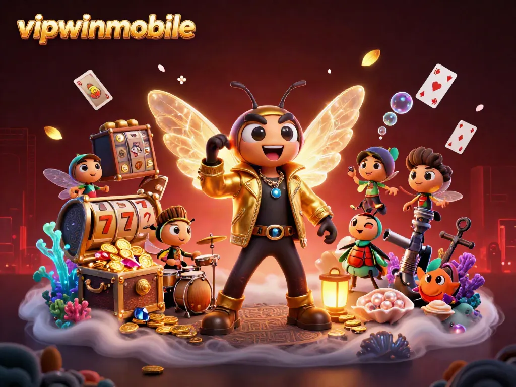 Engage with vipwinmobile’s vibrant casino scene featuring unique characters and dynamic gaming elements.