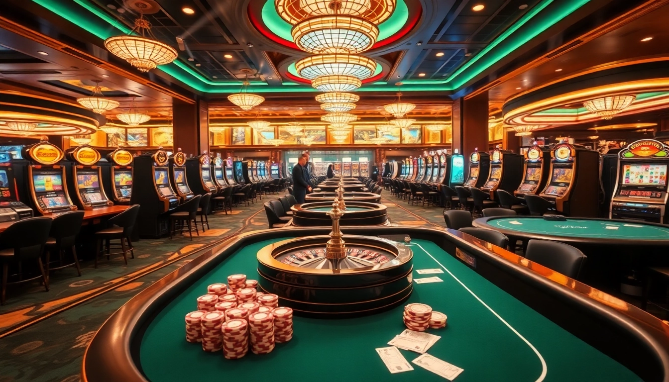 PUB 88 offers an exciting casino environment showcasing gaming tables, slot machines, and vibrant poker action.