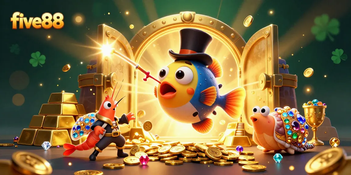 Engage with five88 by spinning glowing gold coins and treasures with exciting underwater characters.