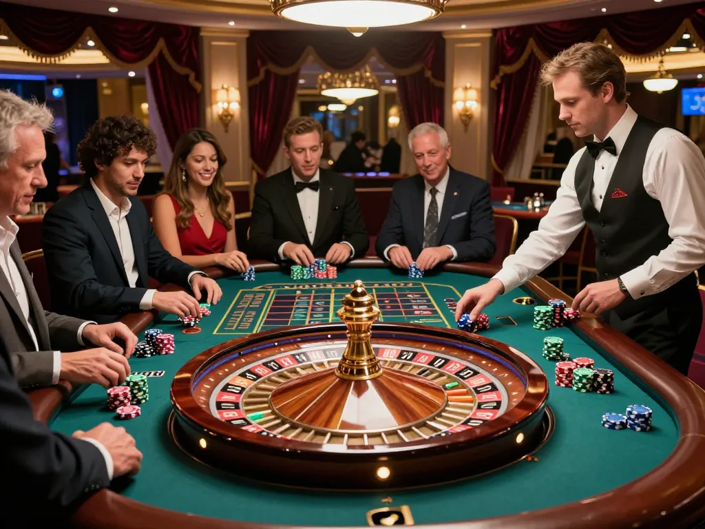 Experience the thrill of roulette at cm88, with players focused on winning bets in a luxurious setting