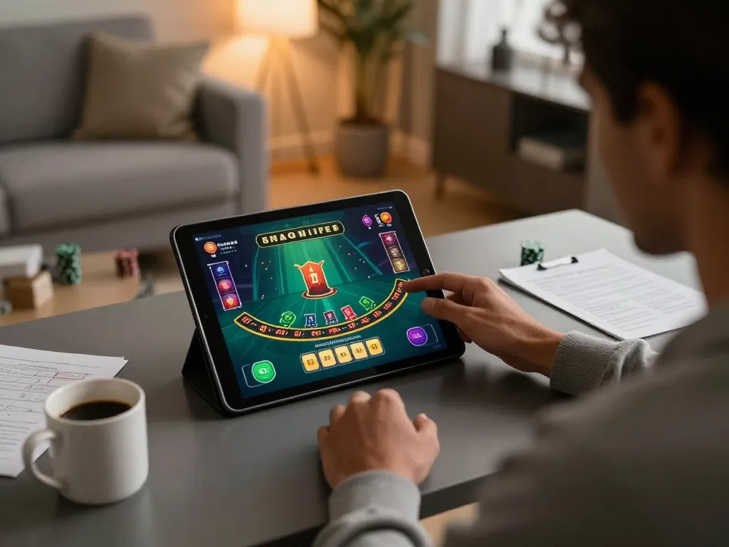 Experience responsible betting with nhà cái uy tín while engaging in online blackjack game on tablet