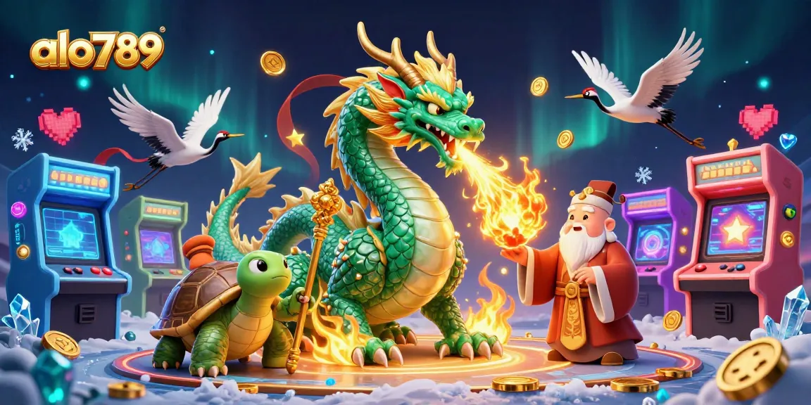 Engage in cockfighting excitement with the dynamic alo789 scene showcasing a jade dragon, lucky cranes, and vibrant gaming elements.