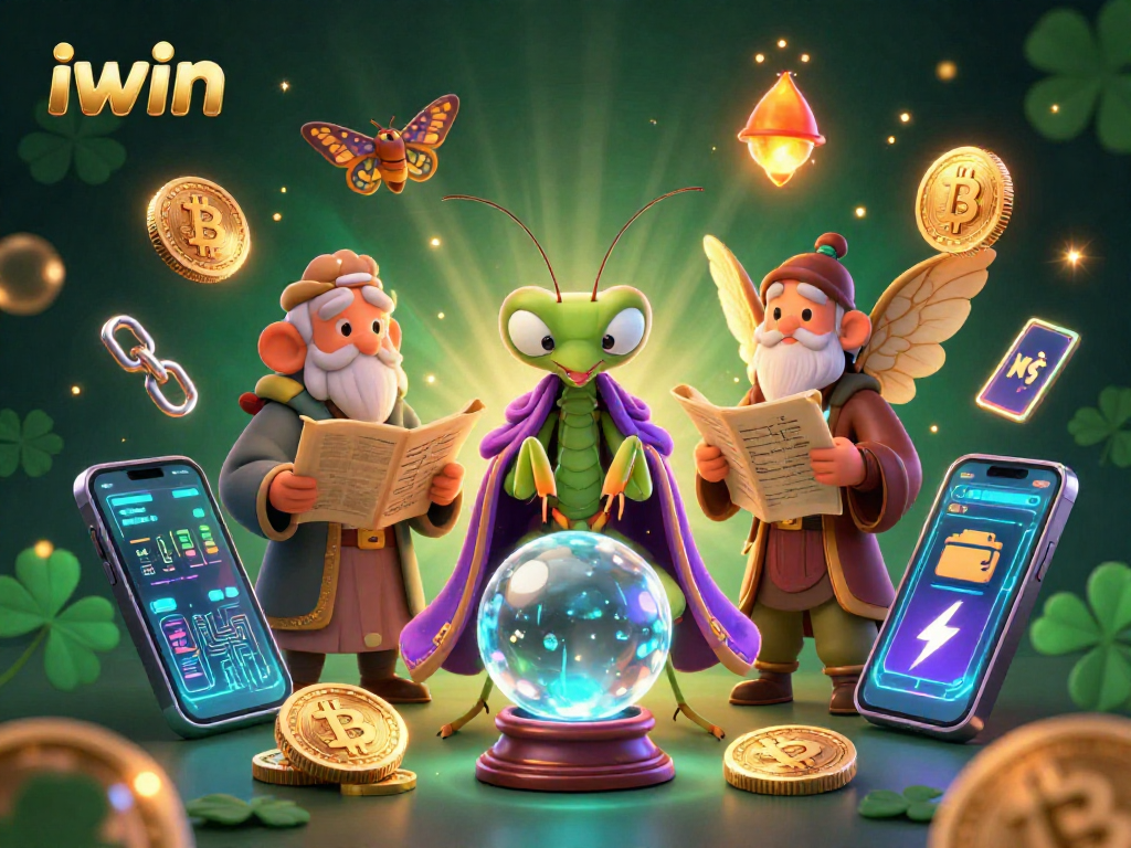 Experience winning fortune with iwin through this vibrant casino-themed illustration