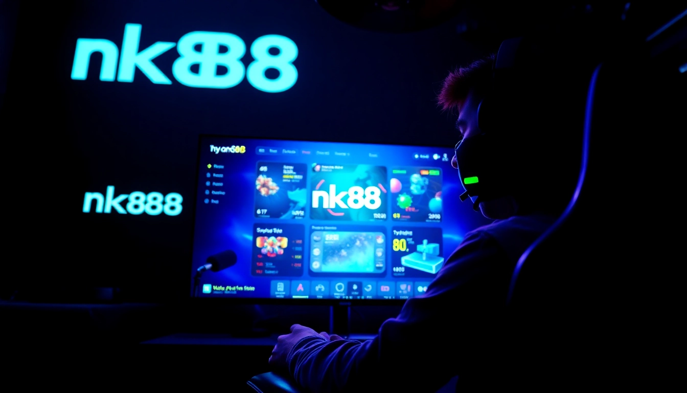Engaging gaming environment showcasing nk88 app interface and dynamic graphics.