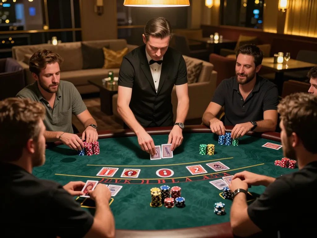 Playing blackjack with KUWIN at a live dealer table showcasing strategy and excitement.