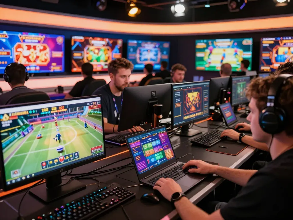 Player engaged in online gaming at 78wingo, showcasing multiple screens and exciting gameplay moments