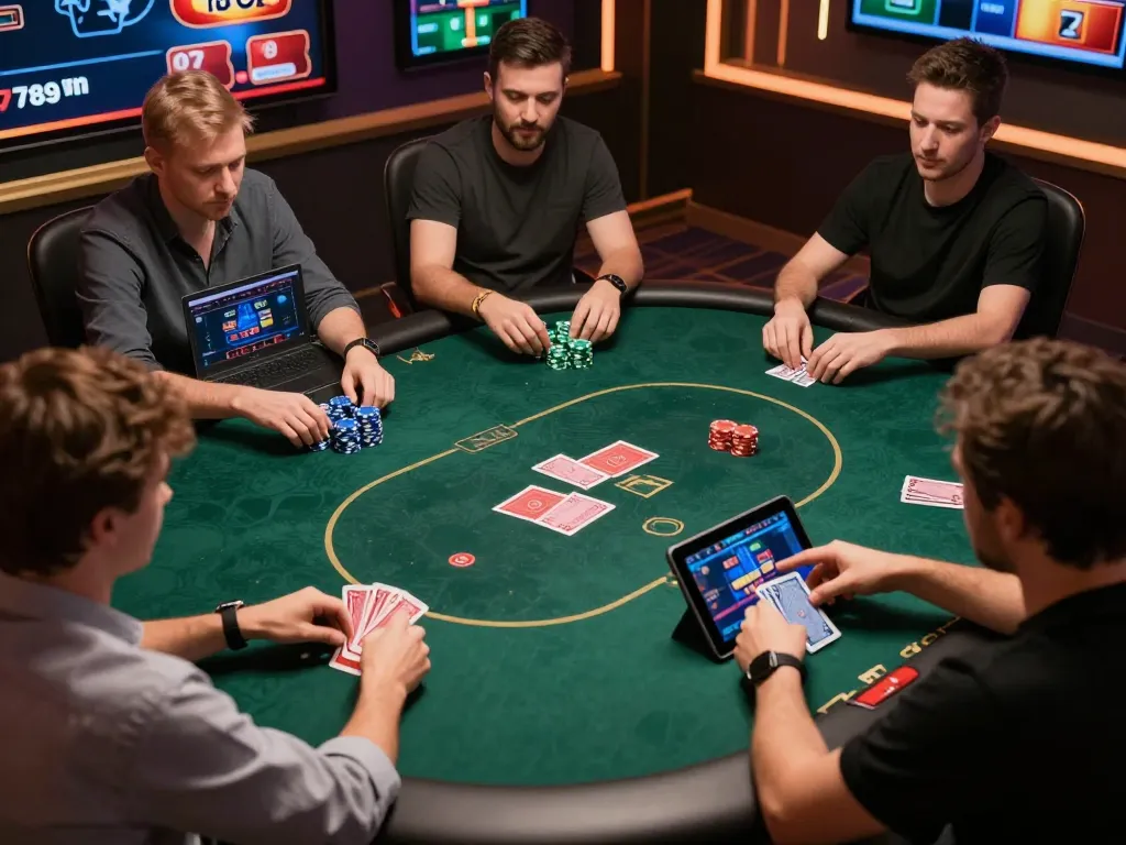 Engaging online poker scene with players enjoying 789Win casino gaming experience and strategic gameplay