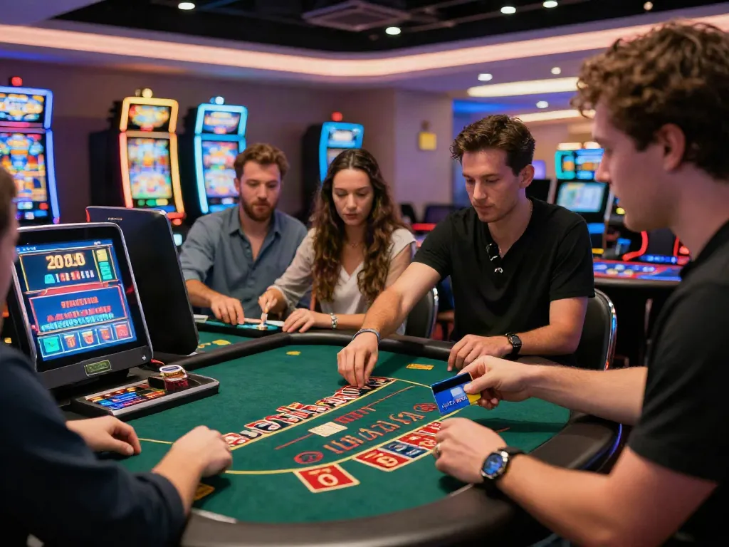 Players enjoying their experience at casinos that take credit cards, showcasing modern gaming atmosphere.