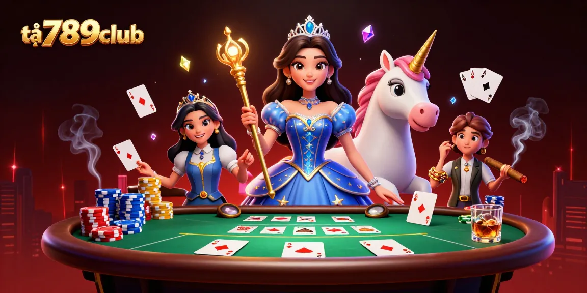 Play and win at 789club with vibrant characters amidst a rich casino scene.