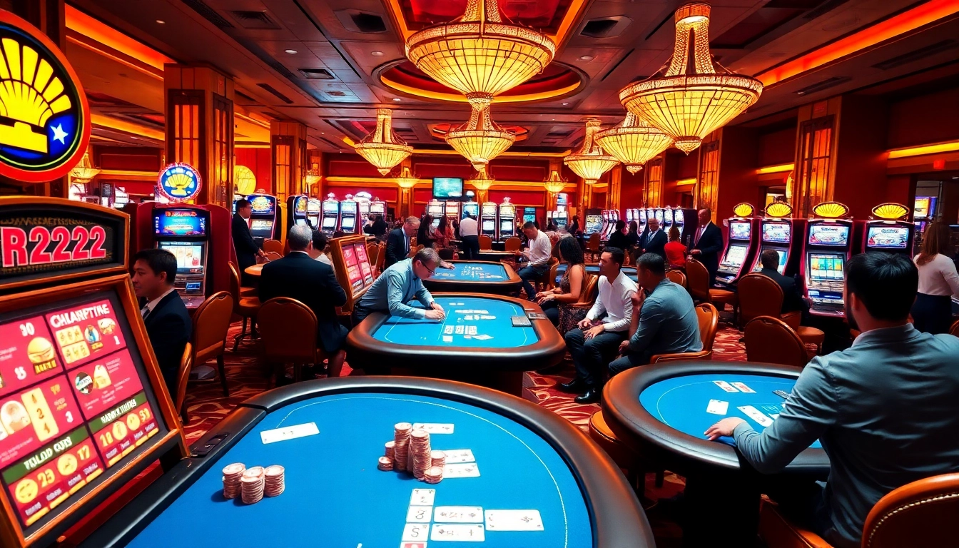 Play exciting games at PH222 casino, featuring vibrant tables and lively players.