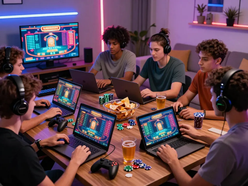 Exciting online gaming session with friends at okwin.com showcasing dynamic visuals and competitive spirit.