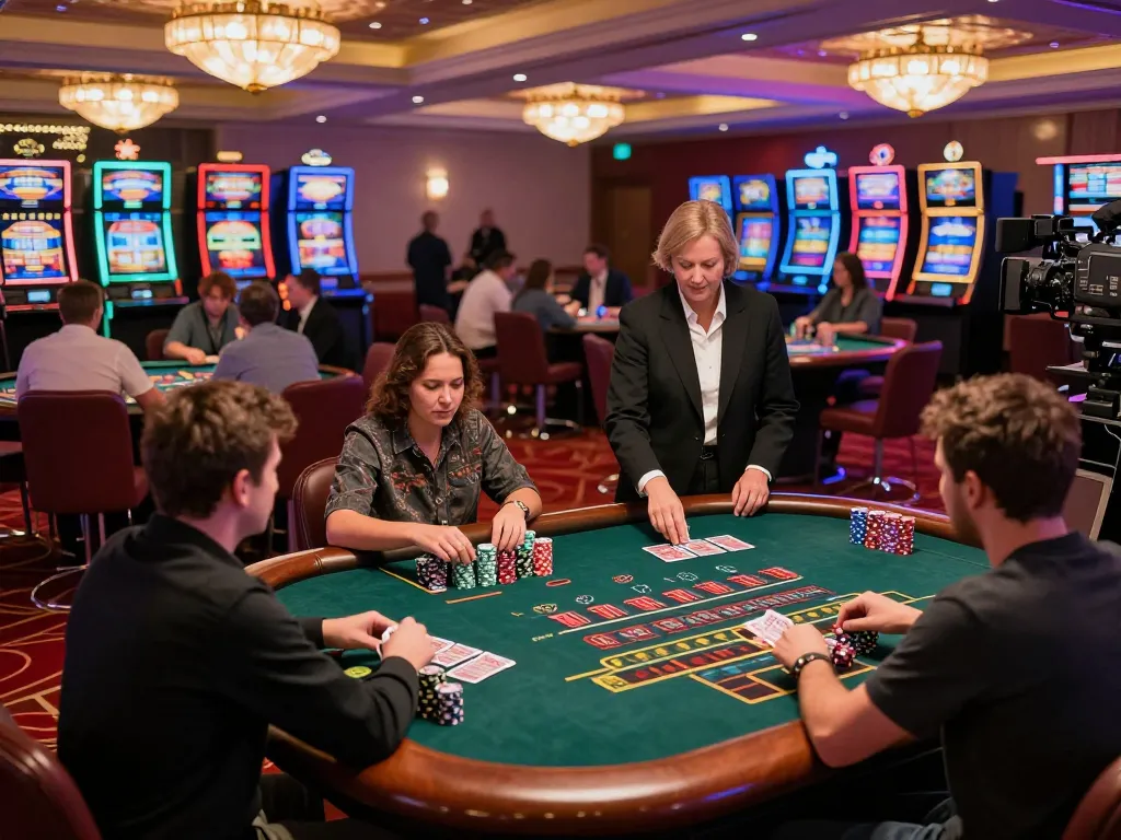 Players enjoying high-stakes games at TT88 casino tables, showcasing strategy and excitement.