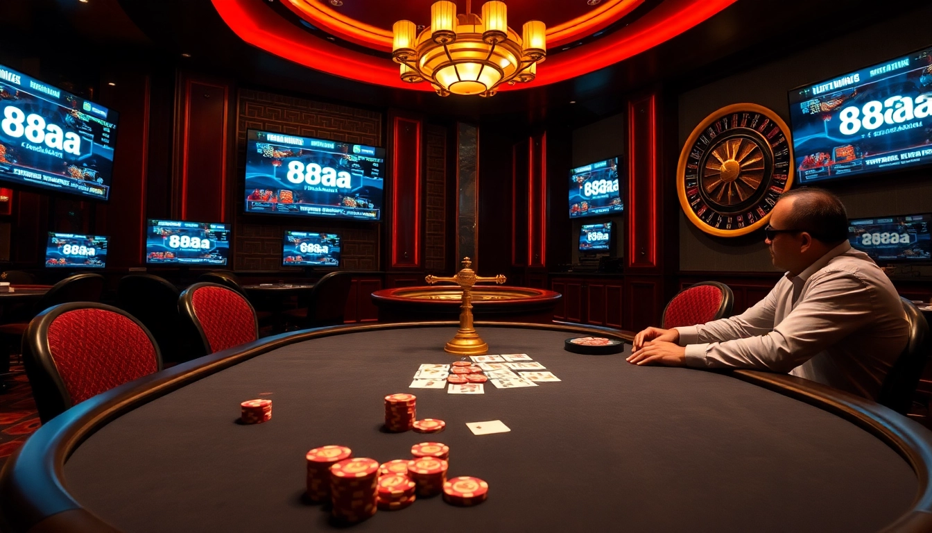 Experience high-stakes excitement at https://88aa.fail/ with engaging poker and roulette gameplay in a luxurious casino setting.