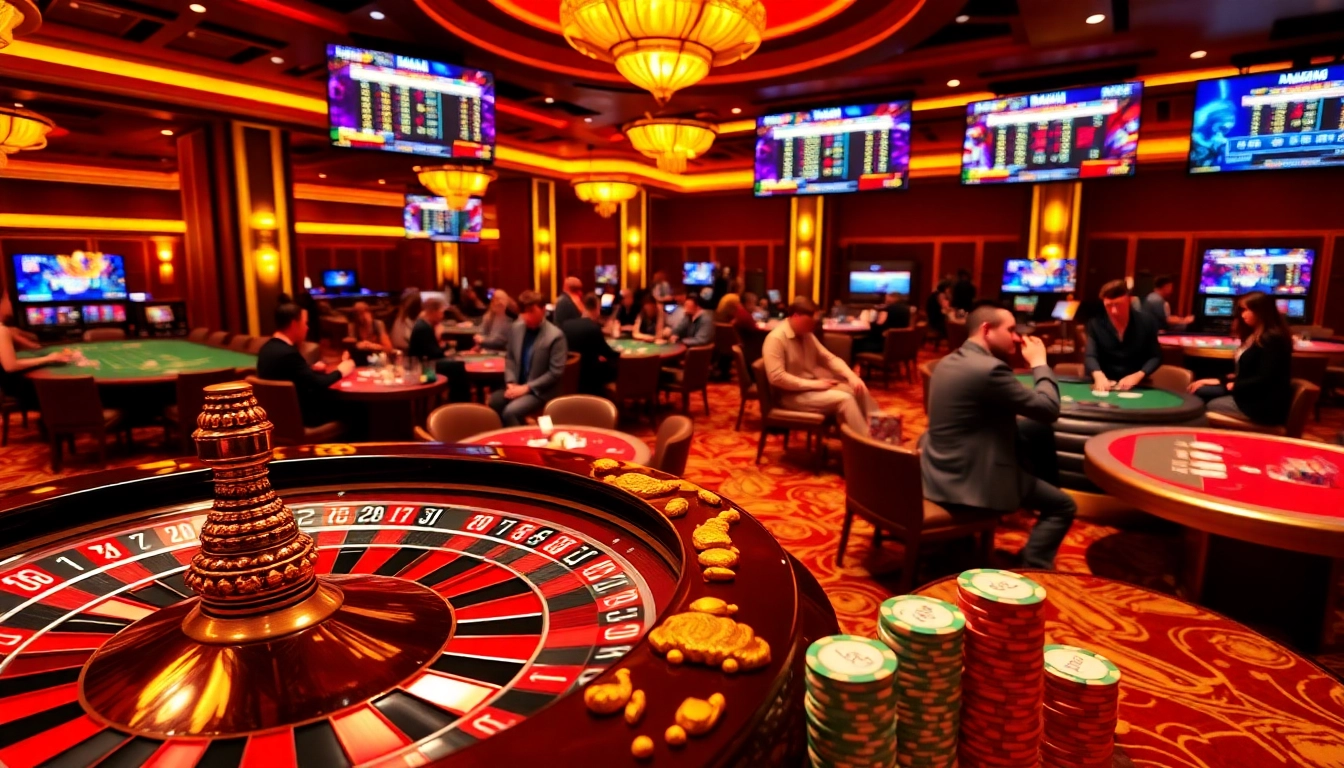 Experience thrilling gameplay at luongson171tv with vibrant casino scenes and engaging poker action.