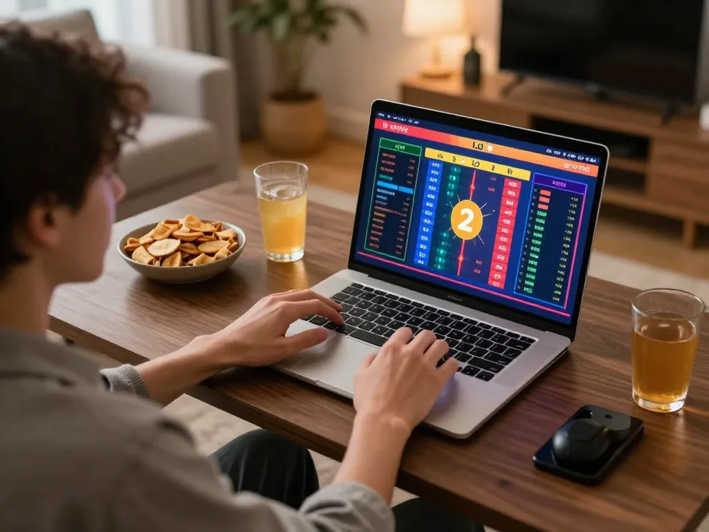 Engaging in Lô Đề Uy Tín online betting with vibrant options at home