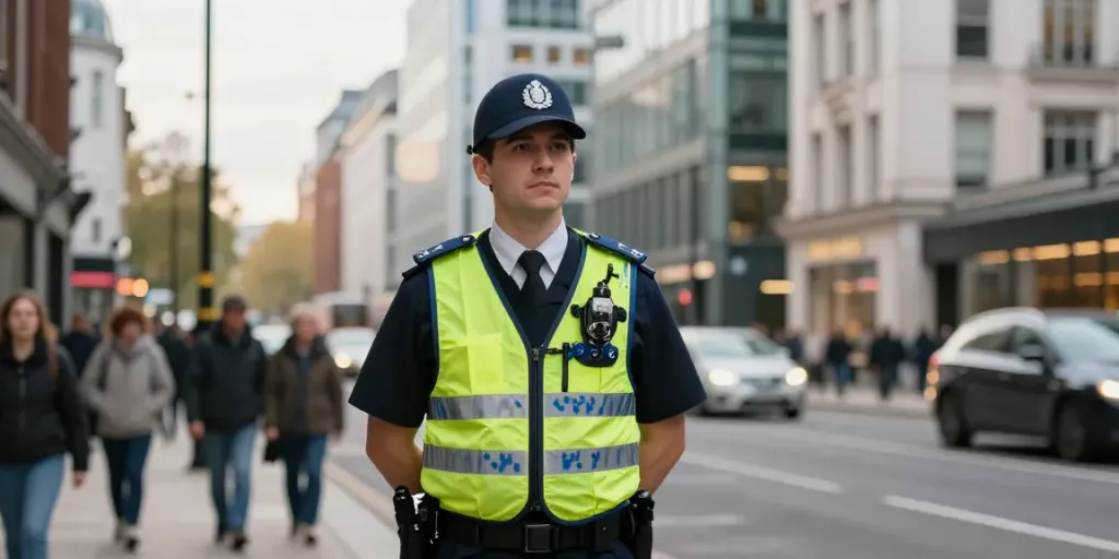 Security Guard providing safety and peace of mind to local businesses in London.