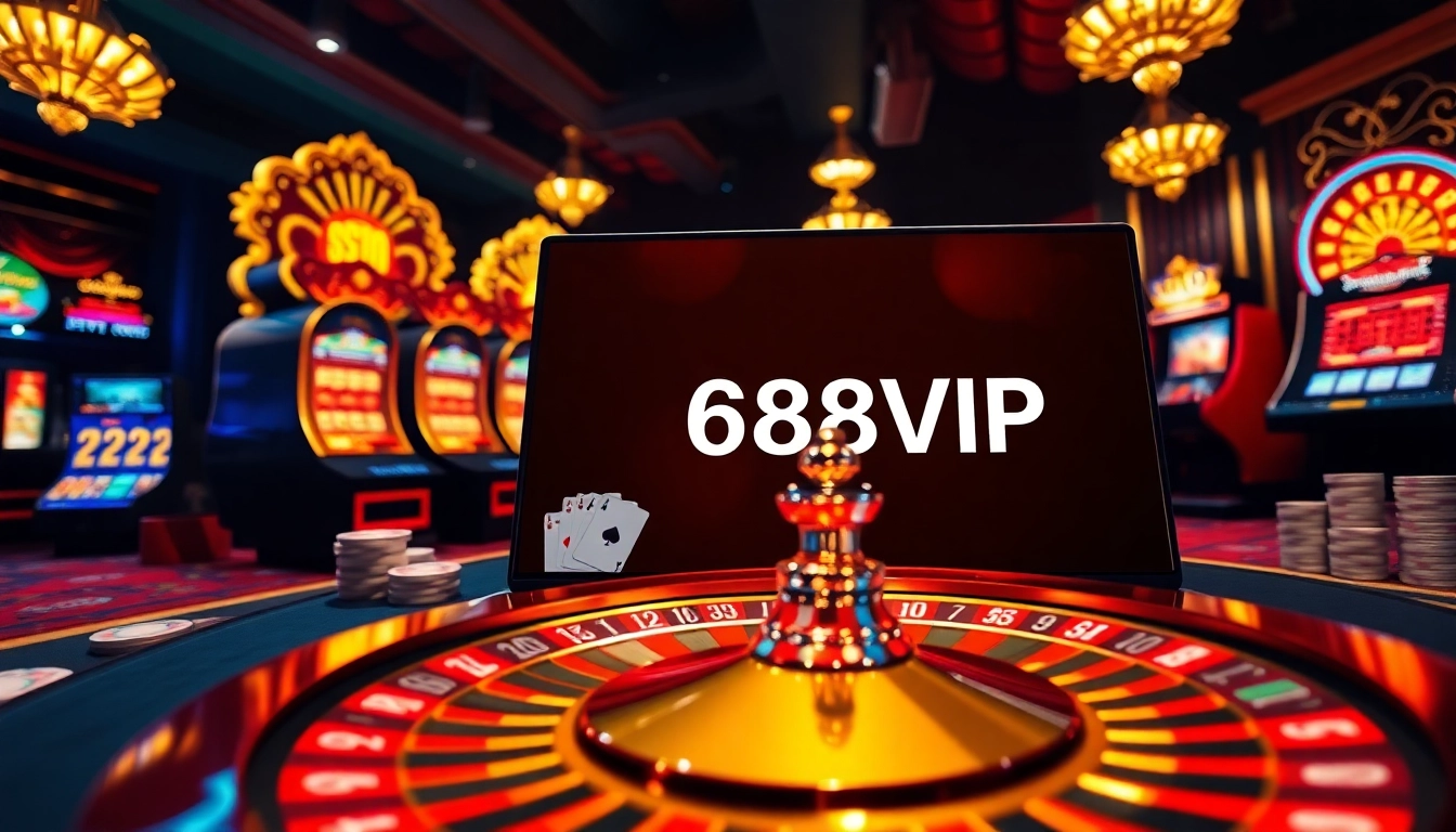 Experience the thrill of Đăng Nhập Nhà Cái 68VIP as you engage with vibrant casino visuals and dynamic gameplay.