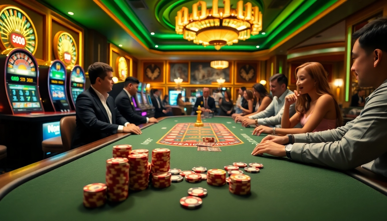 KJC XX88 gaming table with players engaging in thrilling casino action.