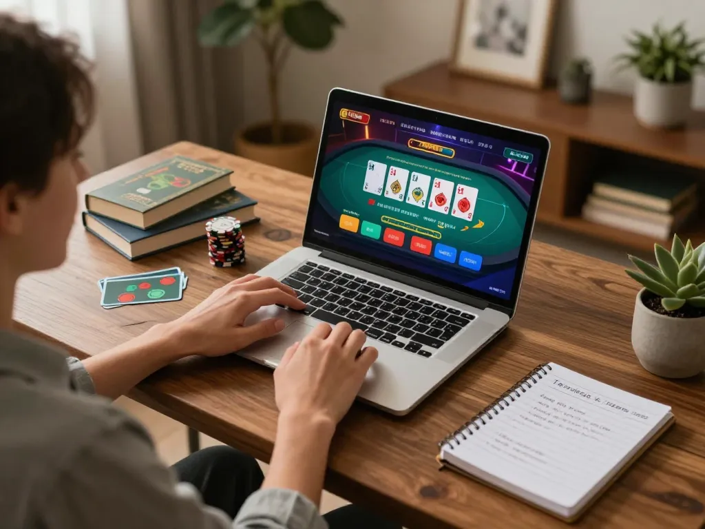 Engaged player enjoying live dealer game on 88okwin from the comfort of home