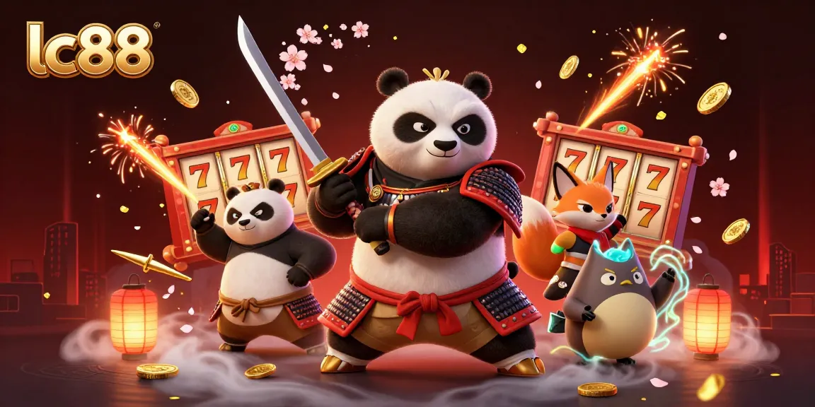 Join the action at lc88, where the samurai panda and ninja fox unveil winning strategies in this vibrant casino scene.
