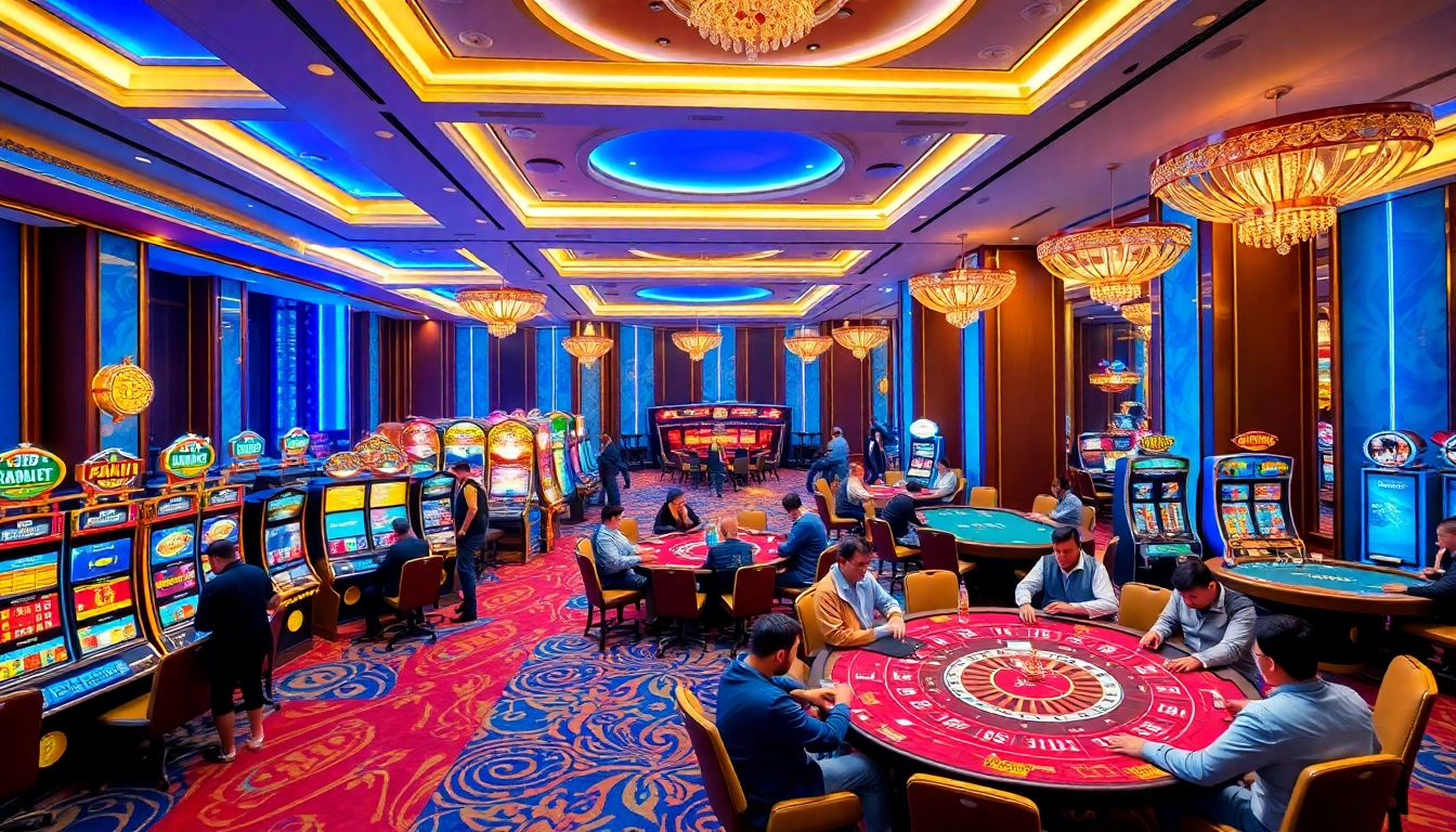 Experience the thrill of gaming at 789BET casino with vibrant tables and slots.