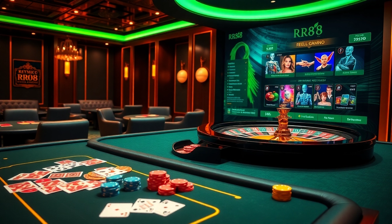 Experience the thrilling RR88 online casino action with vibrant games and lively betting tables.