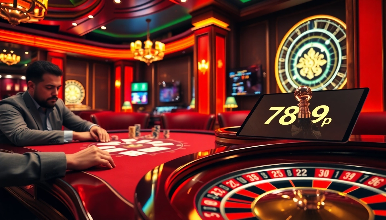Experience thrilling poker action at 789p with a luxurious casino atmosphere.