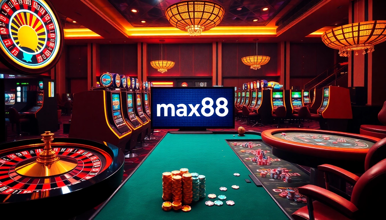 Experience the thrill of max88 with vibrant slot machines and a lively casino atmosphere.