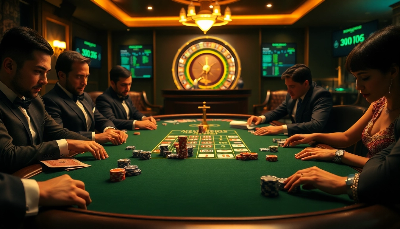 Players engaging with high-stakes gaming at https://ww88.directory/ casino table, showcasing luxury and excitement.