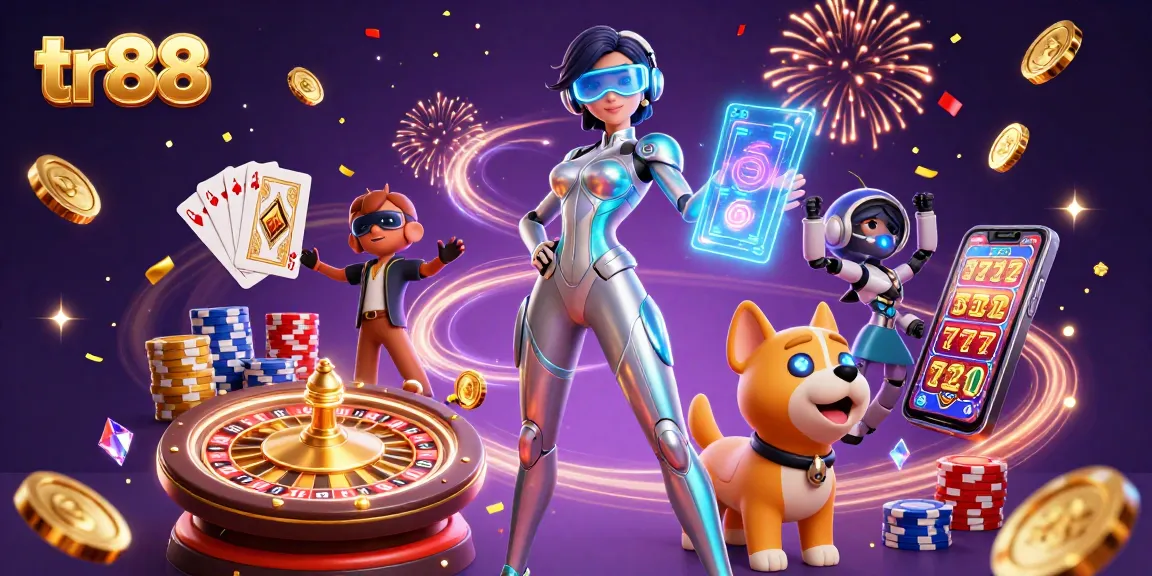 Spin the reels and win big at tr88, featuring stunning characters and vibrant casino elements.
